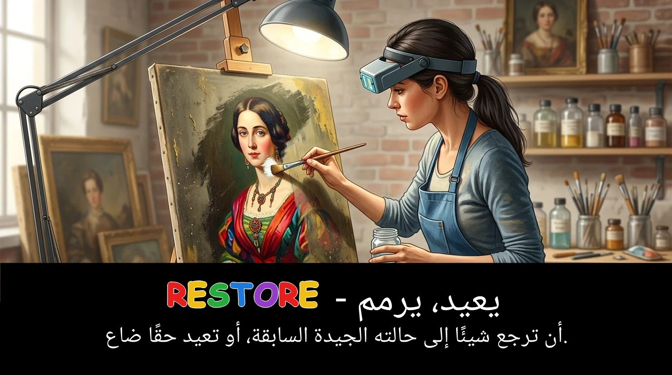 Arabic Illustration for restore